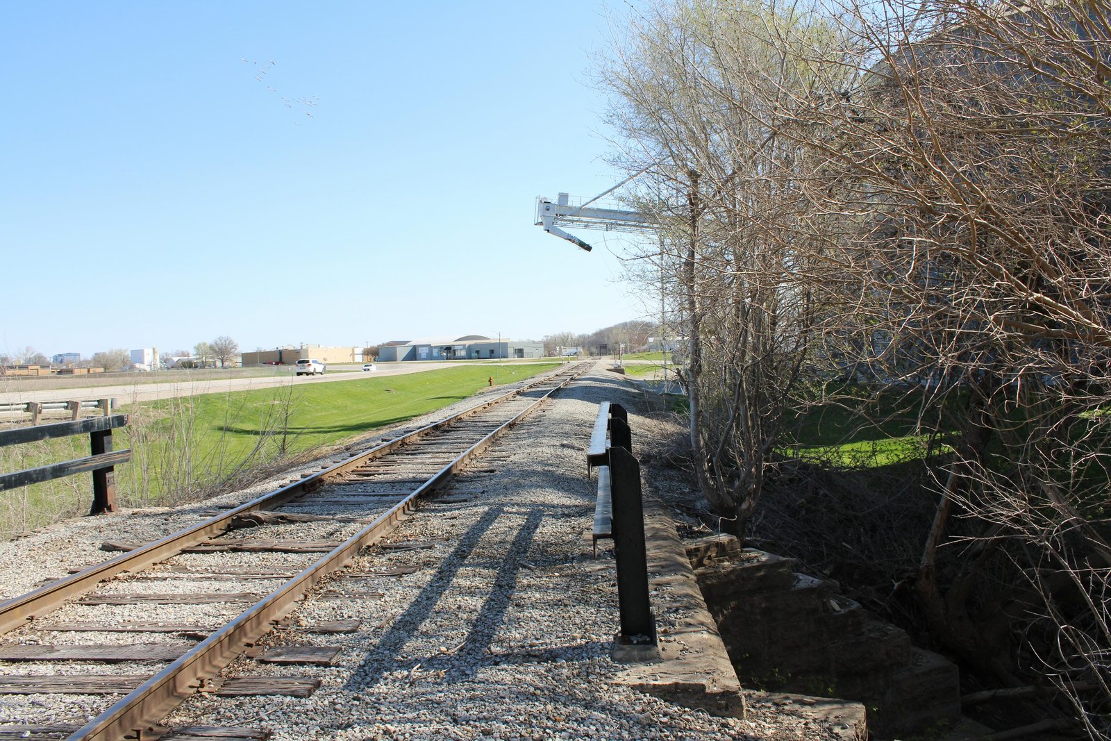 Looking north